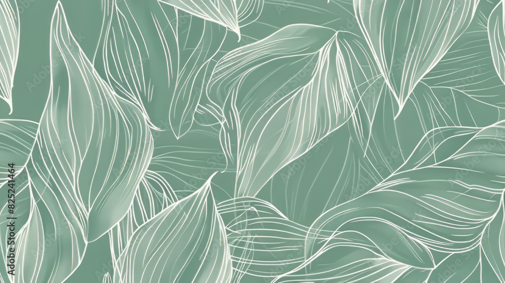 Zen Garden Inspired: Light Green Foliage Background