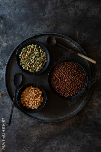 Lentils and dried legumes photo