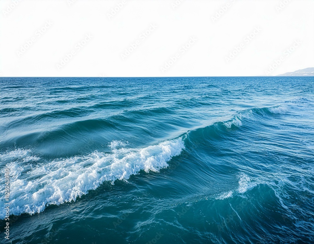 Meer und Wellen - weißer Hintergrund Meer und Wellen - weißer Hintergrund