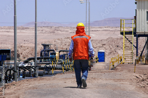 Trabajadores de estructuras en mineria Chile
