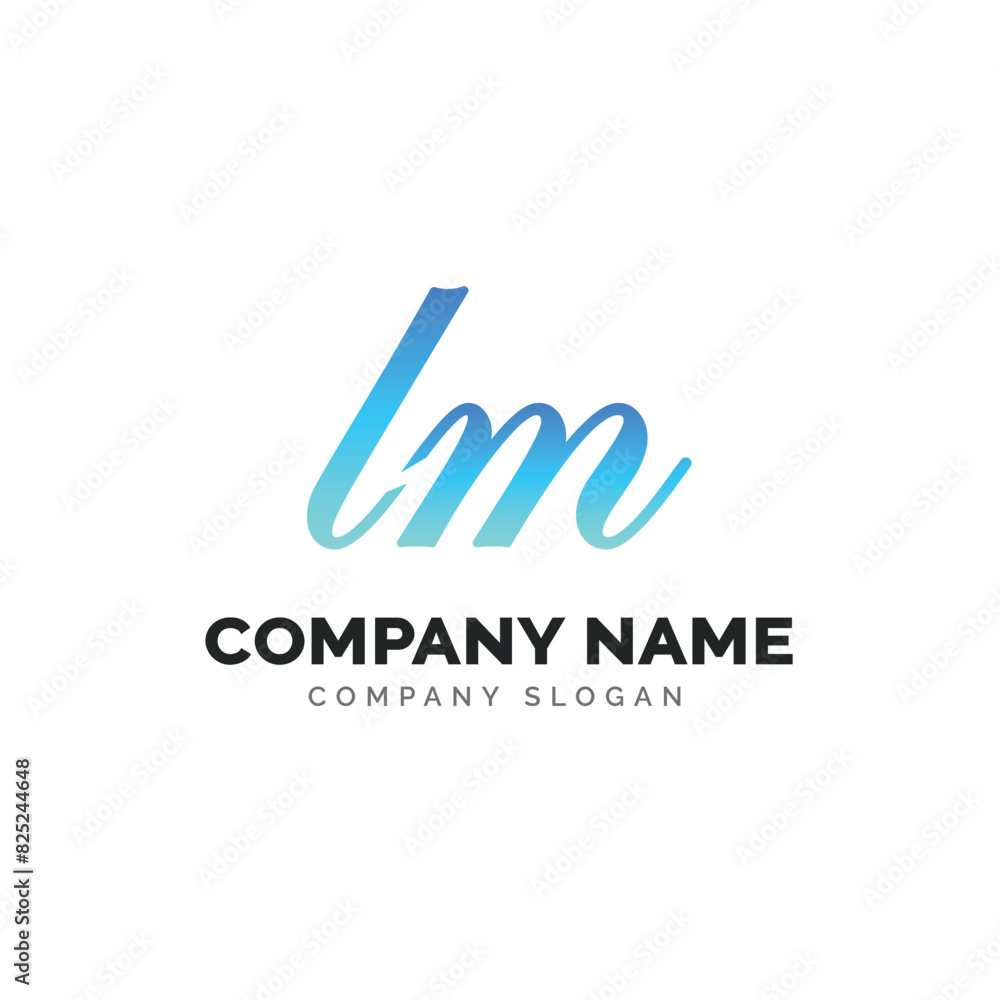 Letter LM logo design, vector logo design 