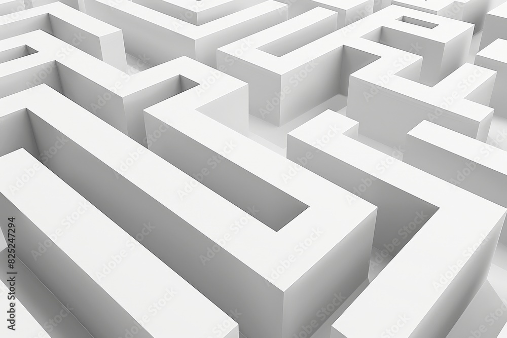3D rendering of a maze. 3D rendering of a maze.
