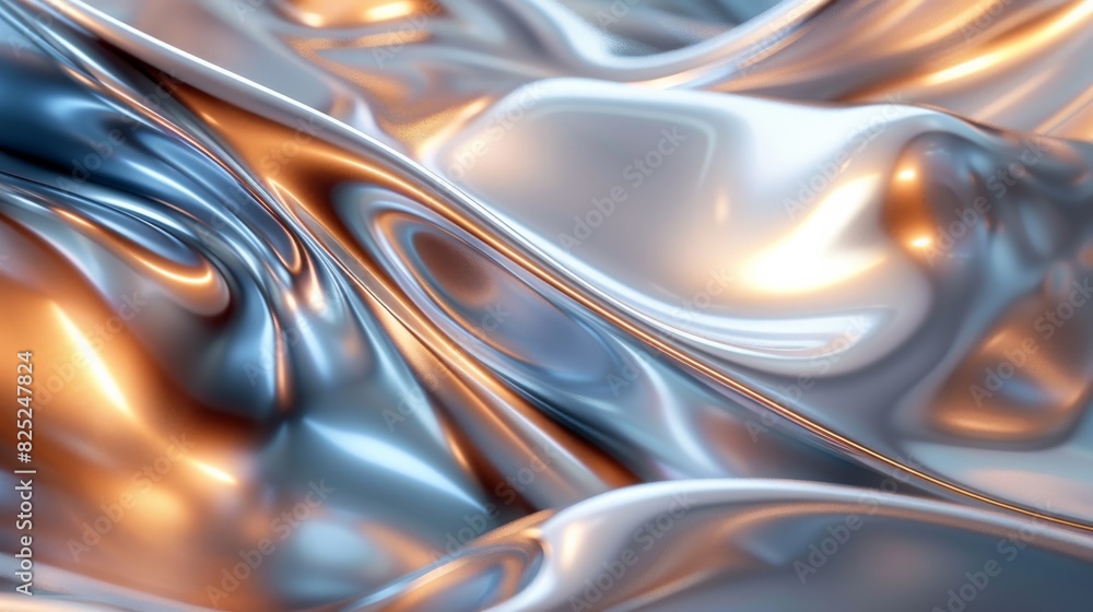 Abstract Metallic Ribbons Background Abstract Metallic Ribbons Background