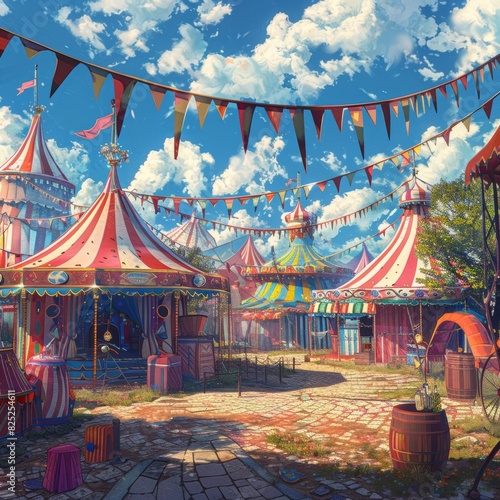 game art circus background