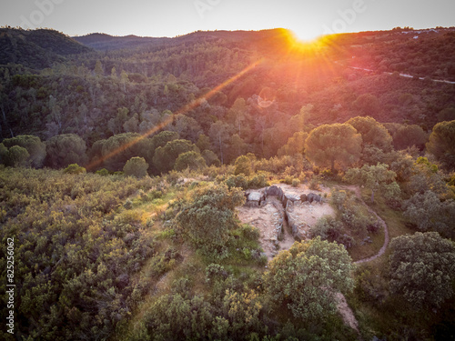 archaeological site of El Pozuelo, Dolmens,  municipal district of Zalamea la Real, Huelva, Andalusia, Spain photo