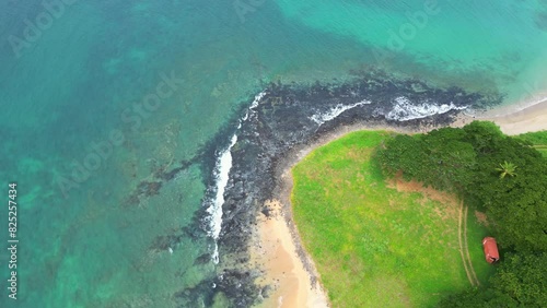 Aerial view from governor beach at Sao Tome e Principe,Africa photo
