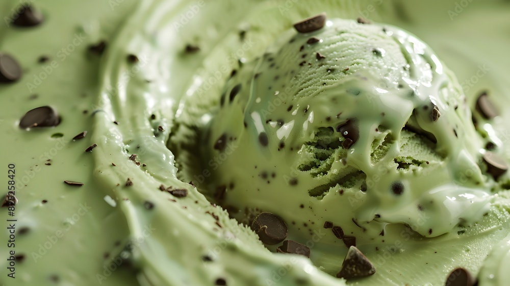 Obraz premium A colorful summer treat in melting ice cream