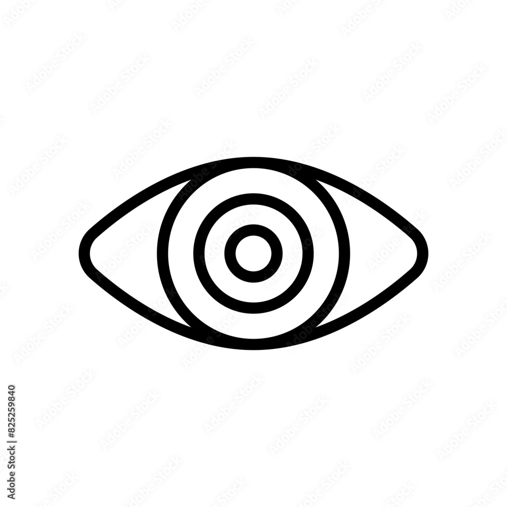 Eye line icon. Human organ icon. Anatomy icon isolated on white background. Transparent background, minimalist symbol. Vector images Eye line icon. Human organ icon. Anatomy icon isolated on white background. Transparent background, minimalist symbol. Vector images