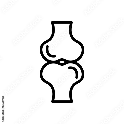 Bone line icon. Human organ icon. Anatomy icon isolated on white background. Transparent background, minimalist symbol. Vector images