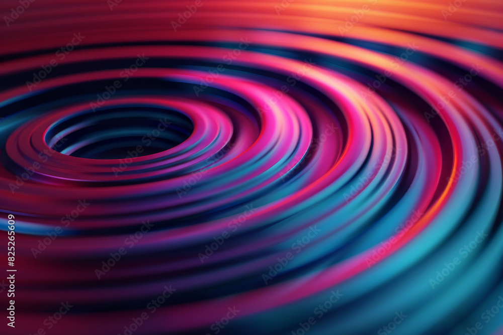 A colorful metallic spiral with a hole in the middle, futuristic abstract background A colorful metallic spiral with a hole in the middle, futuristic abstract background