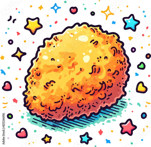 fired chicken doodle