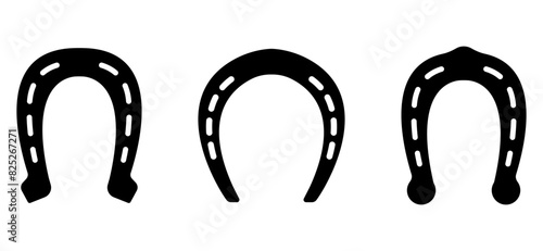 Horseshoe icon set. vector illustration