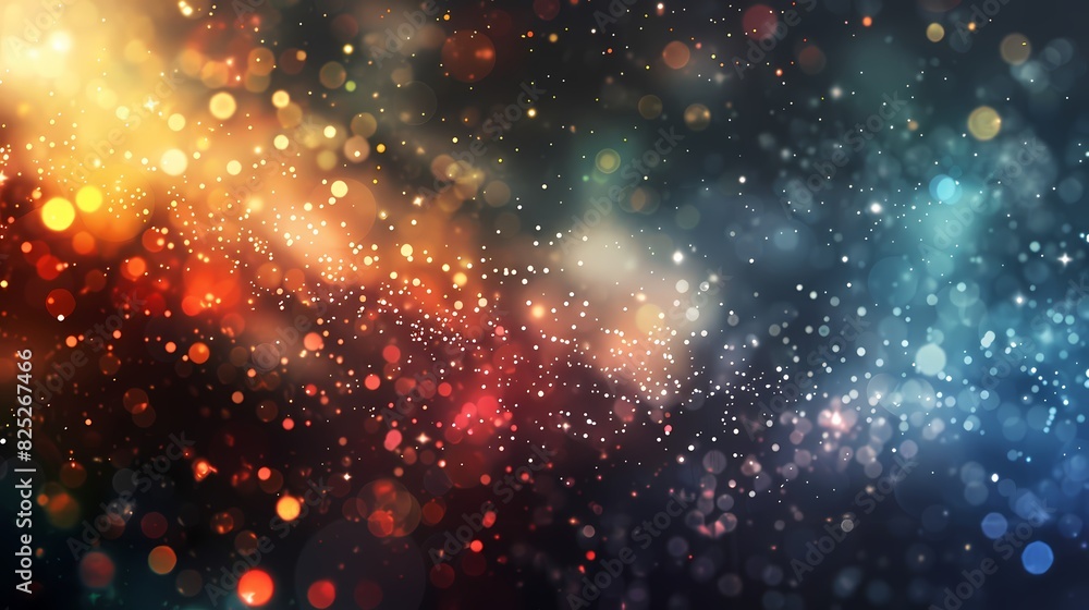 A scene of a particle drizzle, with a background of particles of matter and energy A scene of a particle drizzle, with a background of particles of matter and energy