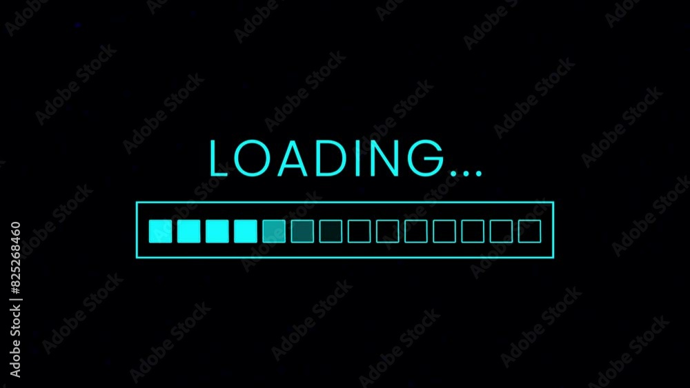 loading bar screen animation video effect on black background loading bar screen animation video effect on black background