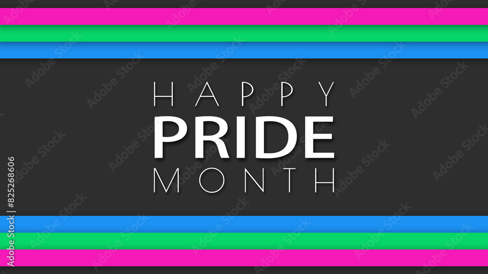Happy Pride Month Polysexual Pride Flag Horizontal Frame Background Happy Pride Month Polysexual Pride Flag Horizontal Frame Background