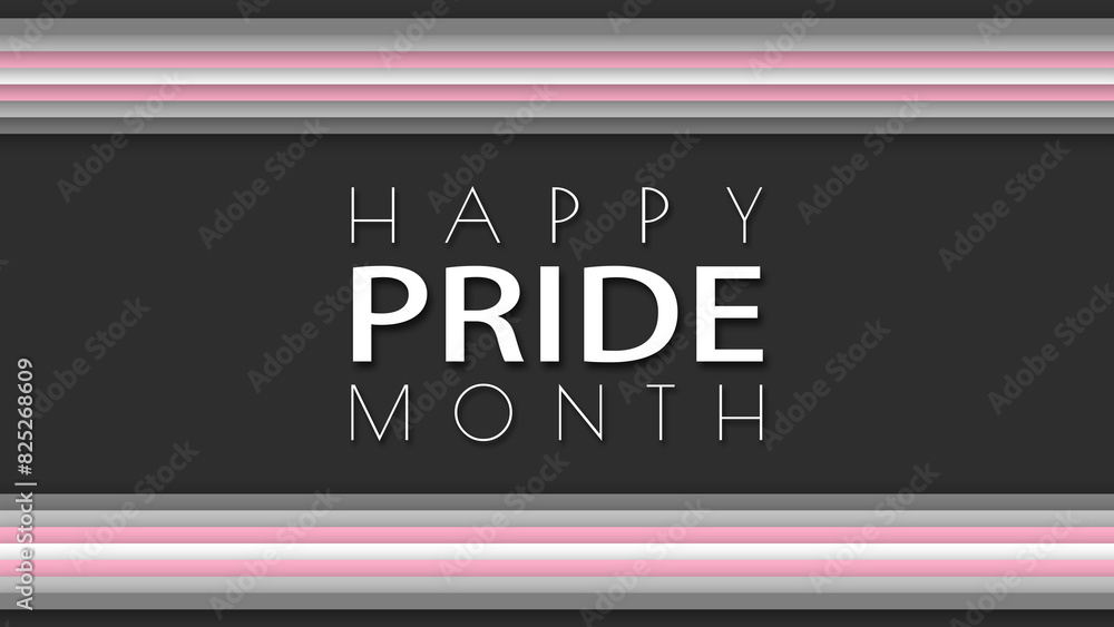 Happy Pride Month Demigirl Pride Flag Horizontal Frame Background Happy Pride Month Demigirl Pride Flag Horizontal Frame Background