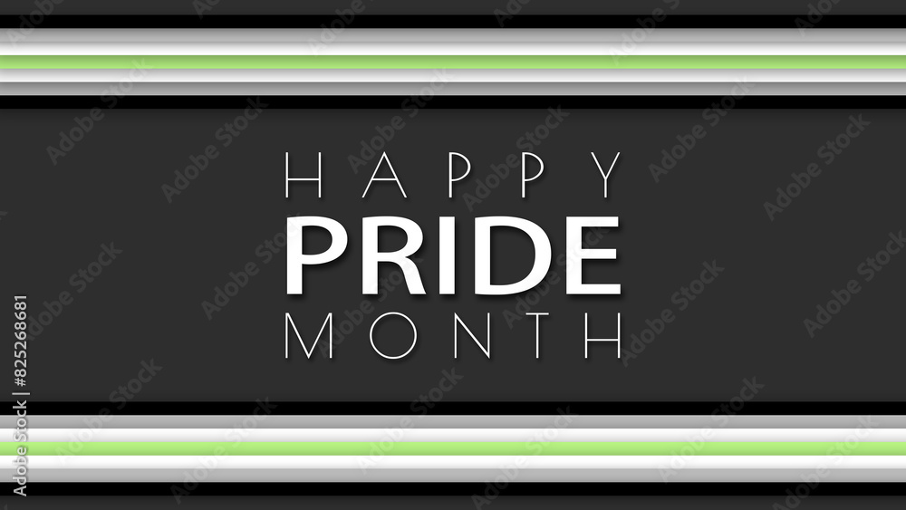 Happy Pride Month Agender Pride Flag Horizontal Frame Background Happy Pride Month Agender Pride Flag Horizontal Frame Background