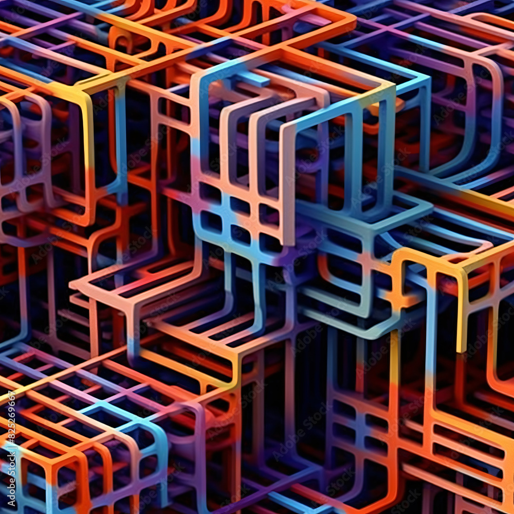 Design pattern with interesting nonlinear nonlocal generated AI Design pattern with interesting nonlinear nonlocal generated AI