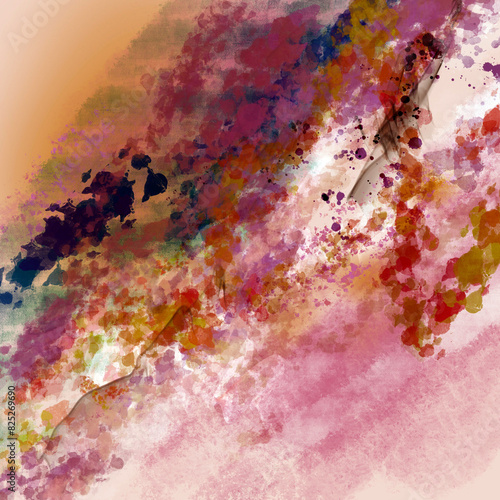 Watercolor effect Abstract blur painted texture Autumn muted colors