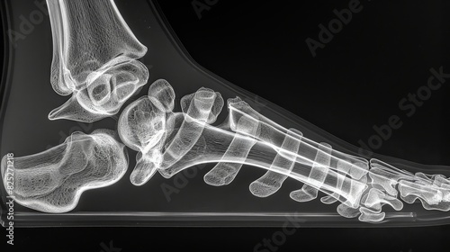 Foot X-ray Imaging: Diagnosis and Treatment for Musculoskeletal Health - Perfect for Radiology and Orthopedic Platforms photo