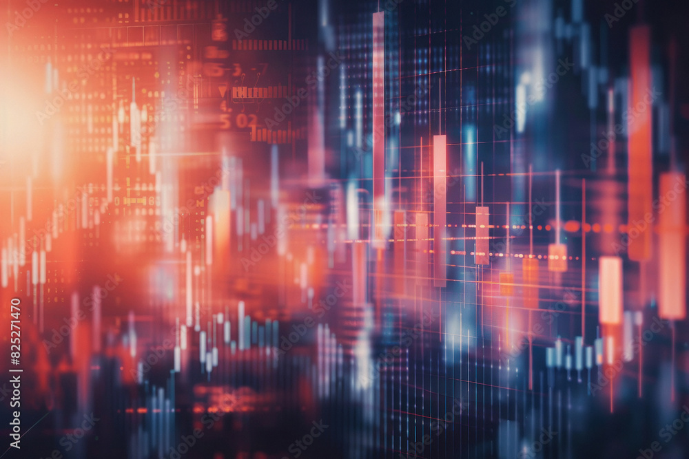Stock exchange market graph analysis background Stock exchange market graph analysis background