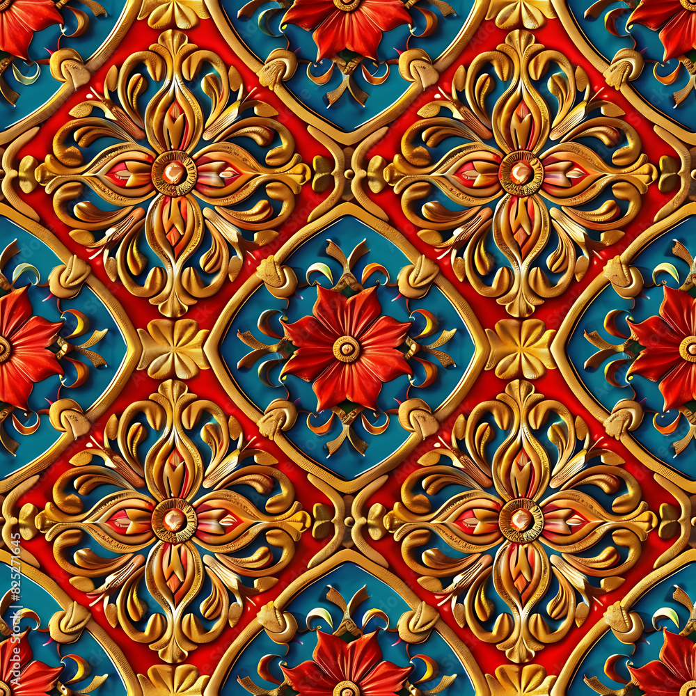 Thai strip seamless pattern, Thailand art design Thai strip seamless pattern, Thailand art design