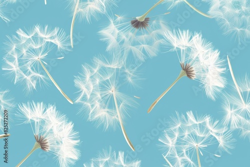 Dandelion Seeds Blowing in the Wind