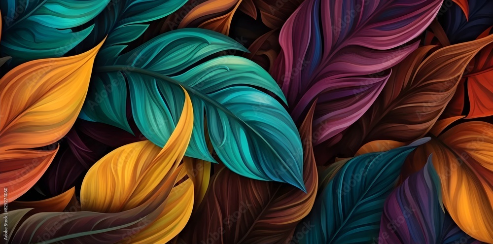 Colorful Feather Pattern Colorful Feather Pattern
