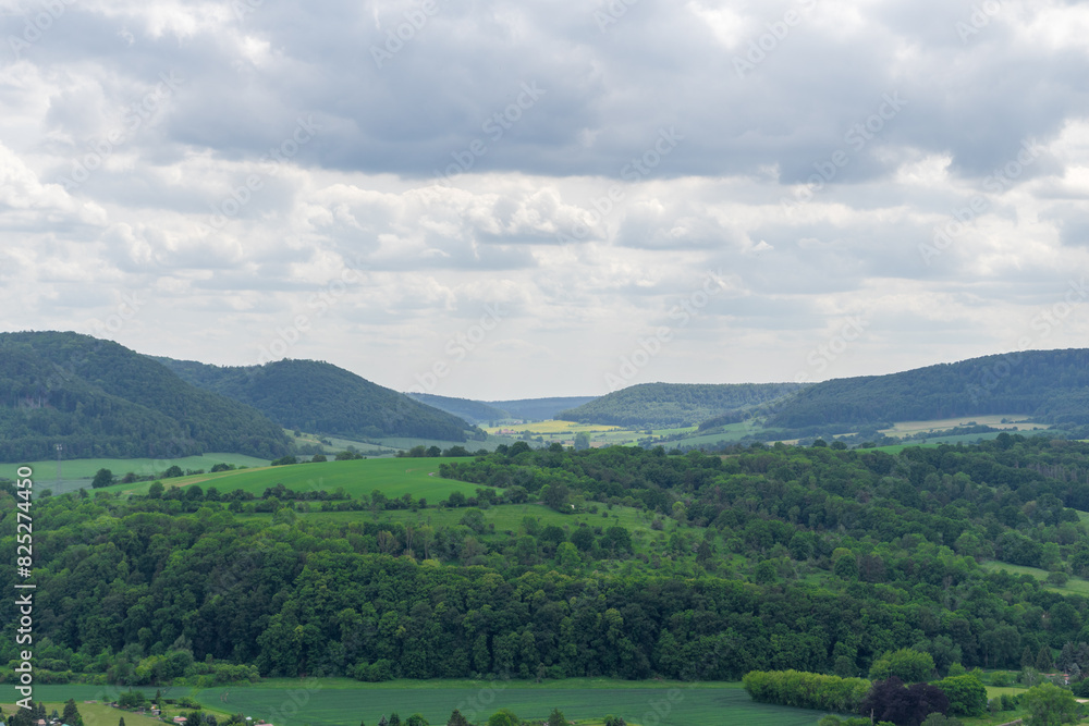 Landscape view near the german village called Treffurt