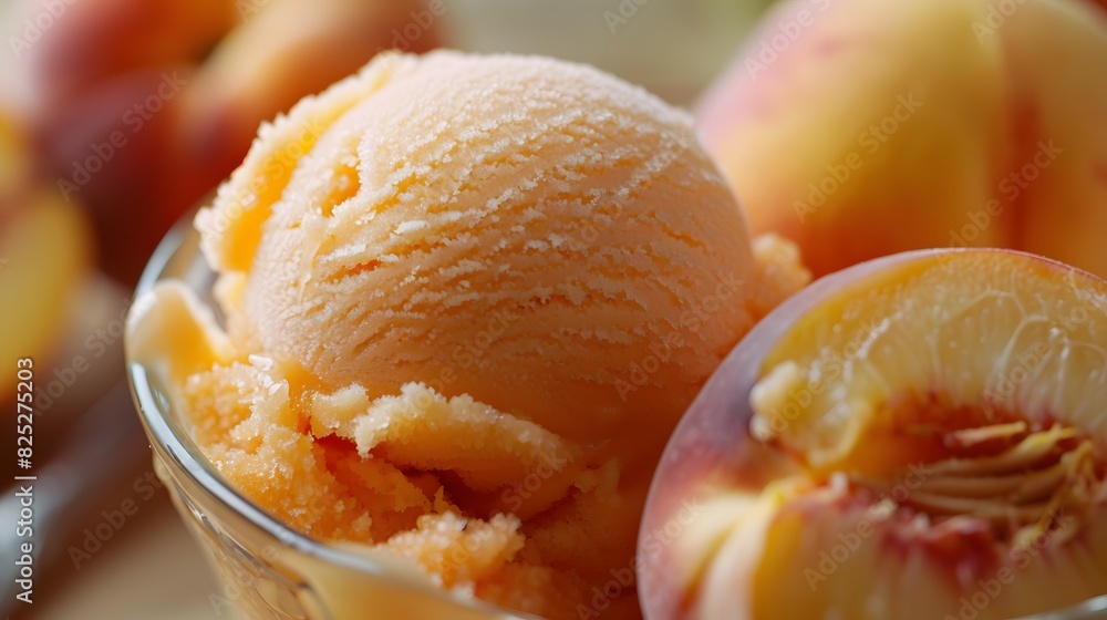A colorful summer treat in melting ice cream A colorful summer treat in melting ice cream