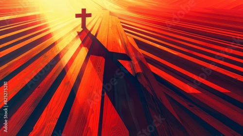 A modern digital illustration of the cross