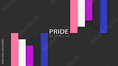 Happy Pride Month Genderfluid Pride Flag Column Background