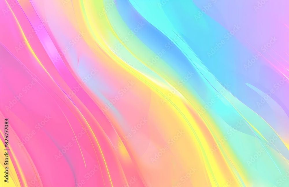 Abstract Iridescent Art with Neon Pastel Colors Abstract Iridescent Art with Neon Pastel Colors