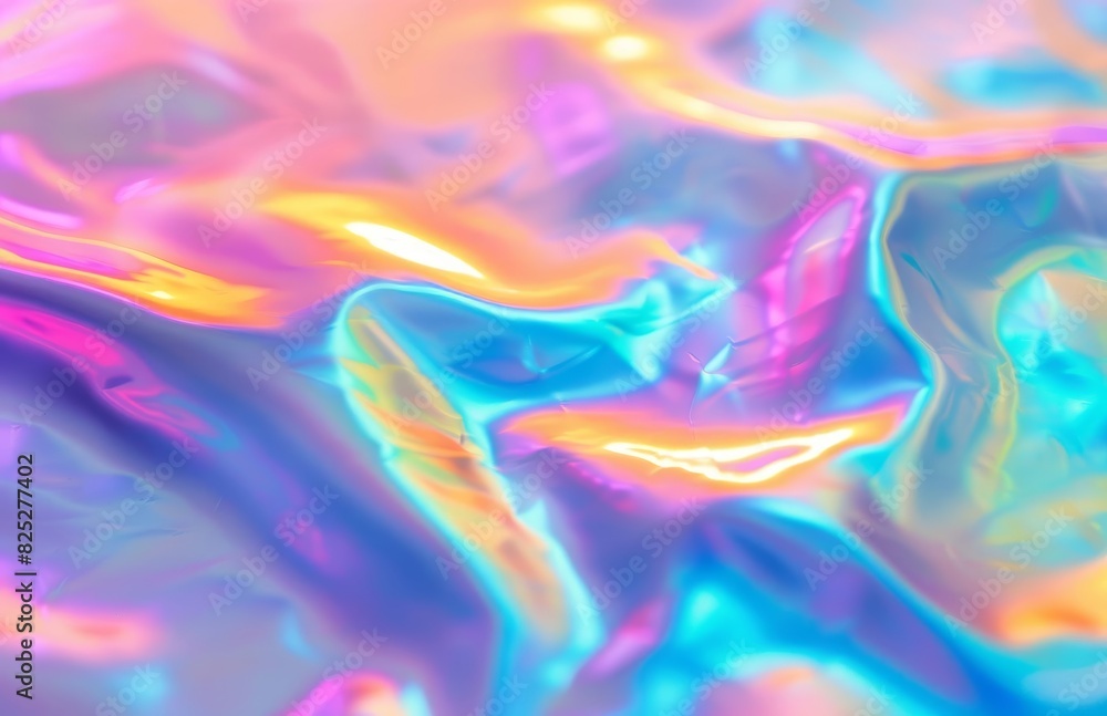 Abstract Iridescent Art with Pastel Colors