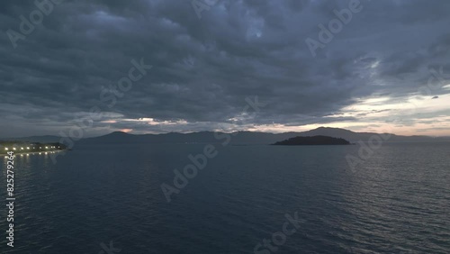 cloudy sunset at Canasvieiras beach, Florianópolis, Brazil photo