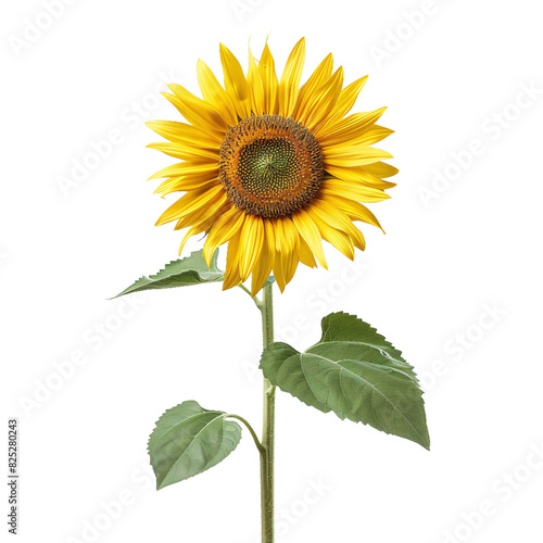 Sunflower, transparent background, isolated image, generative AI