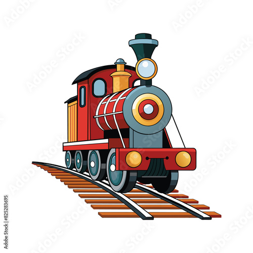 Retro Style Steam Engine Train