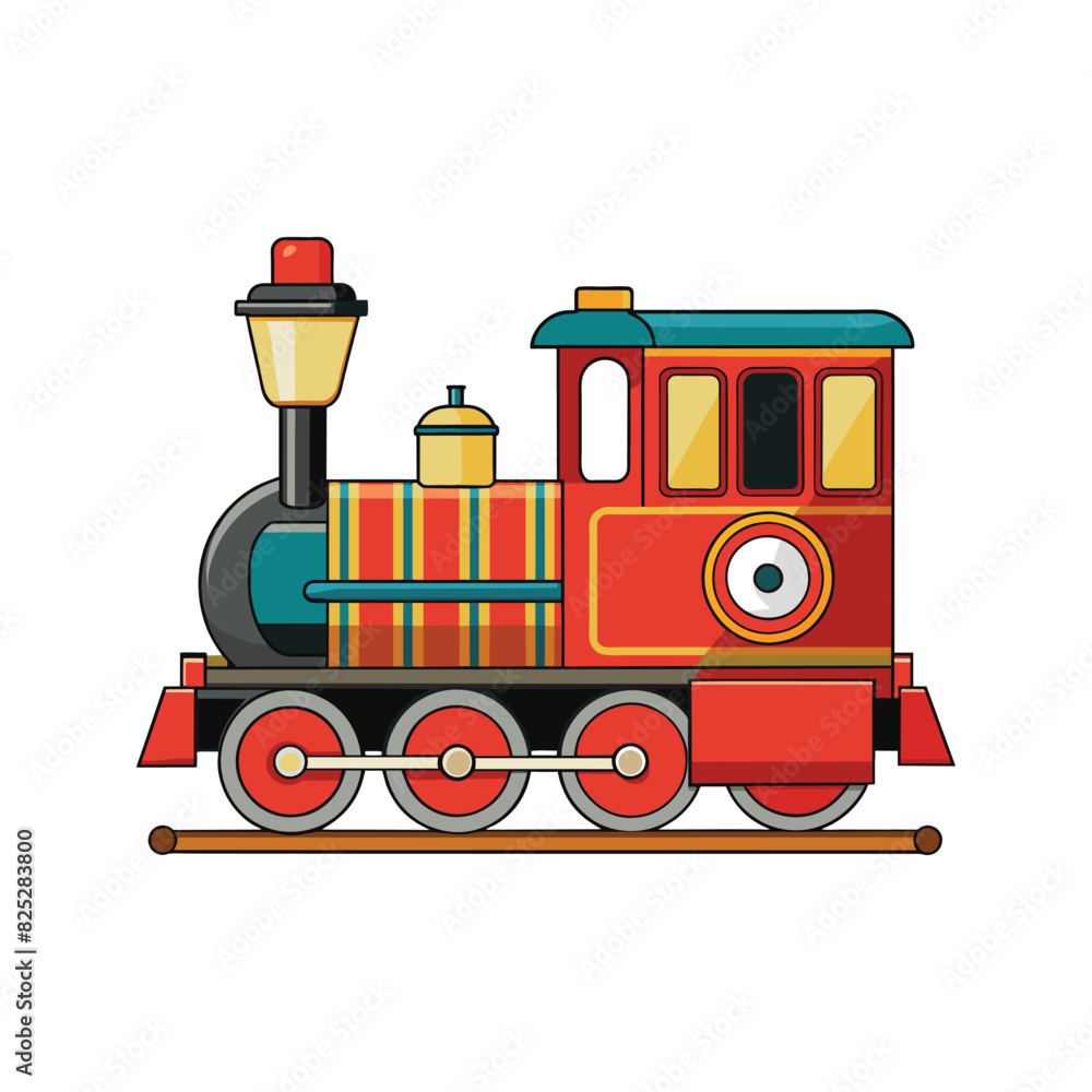 Obraz premium Retro Style Steam Engine Train