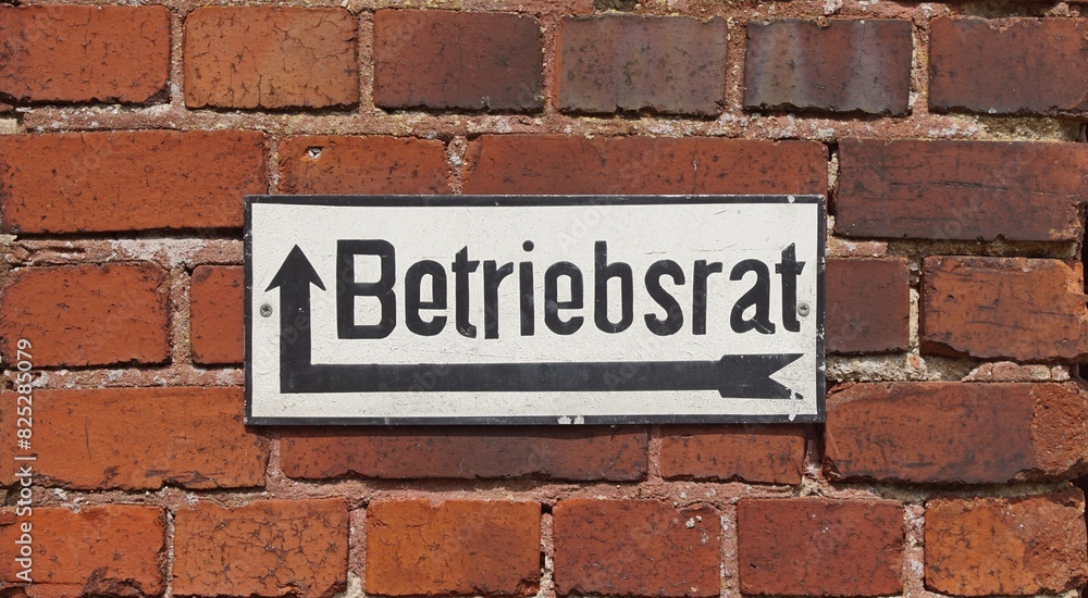 Fototapeta premium Hinweisschild Betriebsrat