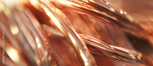 Close up of copper wires photo
