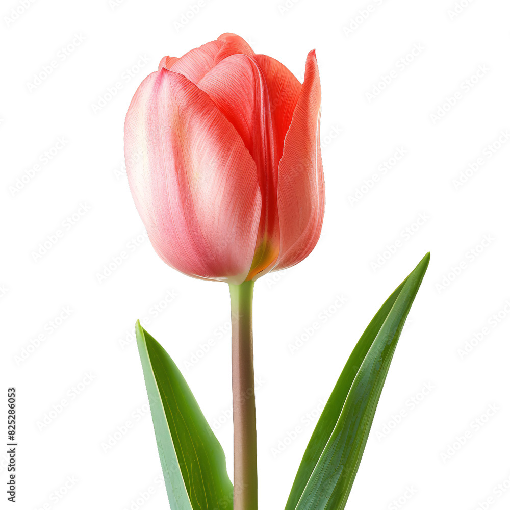 Tulip, transparent background, isolated image, generative AI Tulip, transparent background, isolated image, generative AI