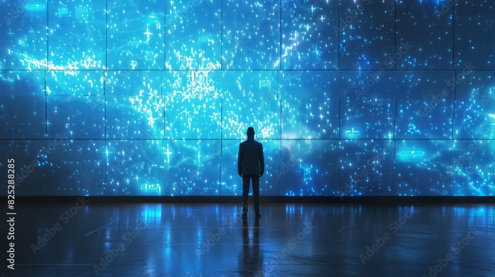digital AI wall with copy space digital AI wall with copy space