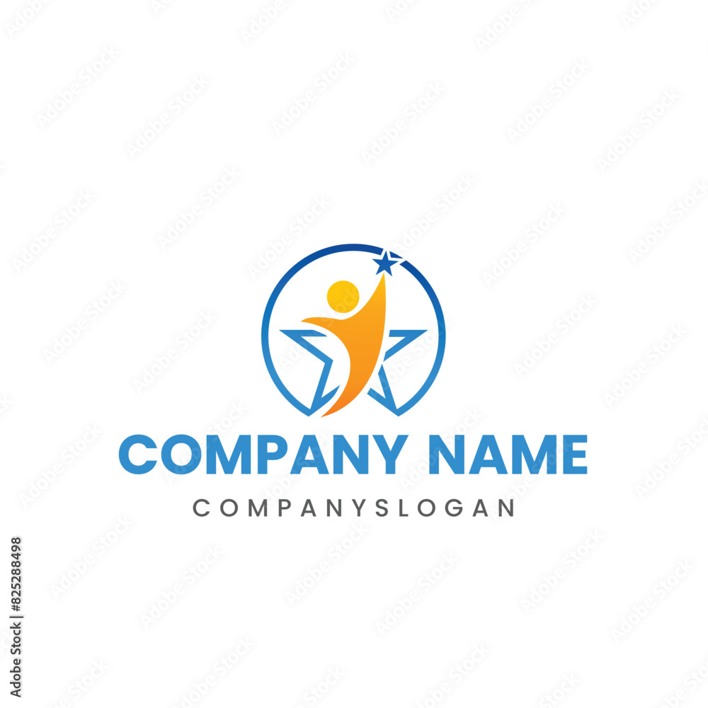 Star logo design, vector logo design, illustration 