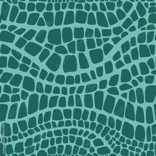 Dinosaur skin green seamless pattern 