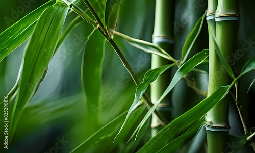 Green bamboo close up texture background  Ai Generated