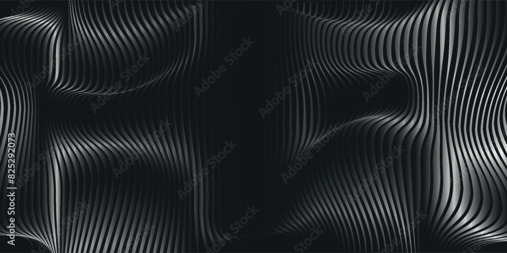 Vector wavy lines pattern smooth curve flowing dynamic blue green gradient light isolated on black background for technology concept. eps10 Vector wavy lines pattern smooth curve flowing dynamic blue green gradient light isolated on black background for technology concept. eps10