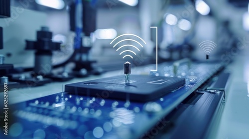 Smart label with integrated RFID transponder and antenna.

