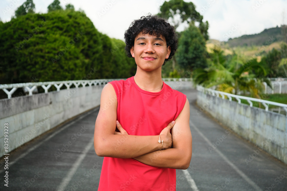 Portrait of young Latino athlete Portrait of young Latino athlete