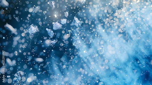 A scene of a particle sleet, with a background of particles of matter and energy photo