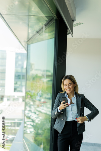 Businesswoman checking mess...